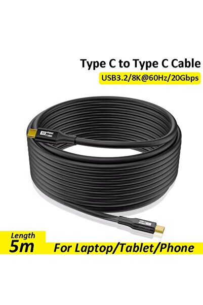 Choice كابل USB 3.2 20Gbps ThunderBolt 3 من النوع C إلى النوع C بطول 5 أمتار ...