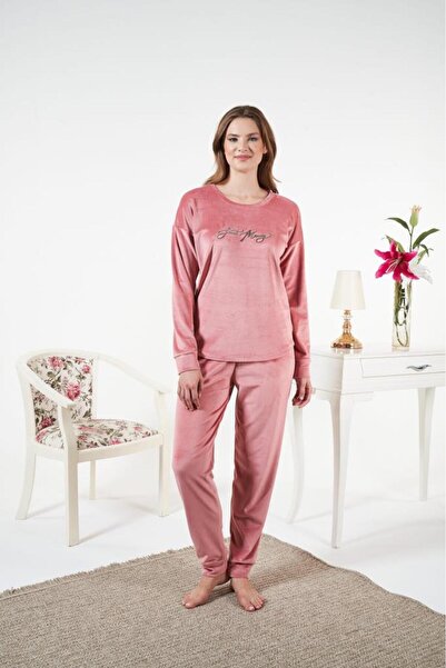 Estiva Women's Winter Velvet Pajama Set