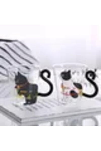 Choice كوبان من جاستنلاو، سعة 250 مل، بتصميم ذيل قطة ثلاثي الأبعاد، مصنوعان م...