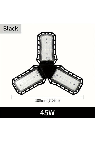 Choice مصابيح جراج 220 فولت (175-265 فولت) بيضاء باردة 6000 كلفن 45 وات مع ألواح قابلة للتعديل E26/E27 مصباح سقف للعمل 4
