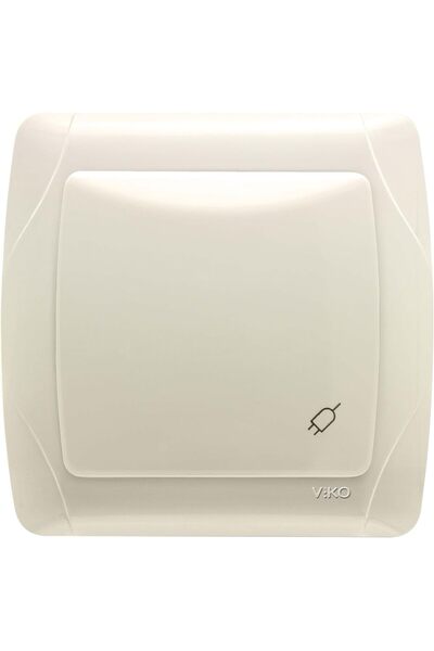 STOREMAX مقبس كهربائي مزود بغطاء كريمي اللون من سيرساشوب، مضاد للصدمات 266450