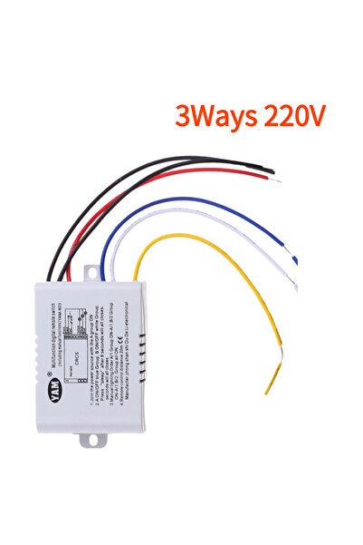 Alloet 3Way 220V 1/2/3 Way ON/OFF 220V مفتاح تحكم عن بعد لاسلكي رقمي لمصباح ا...