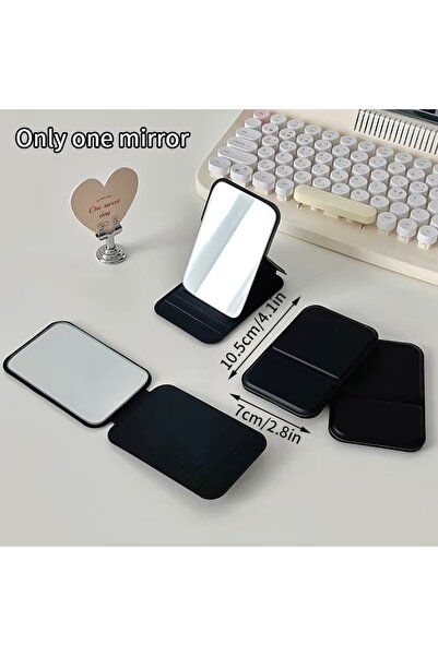 Choice black Women Mini Mirror Folding Makeup Hand mirror Portable Single-sid...