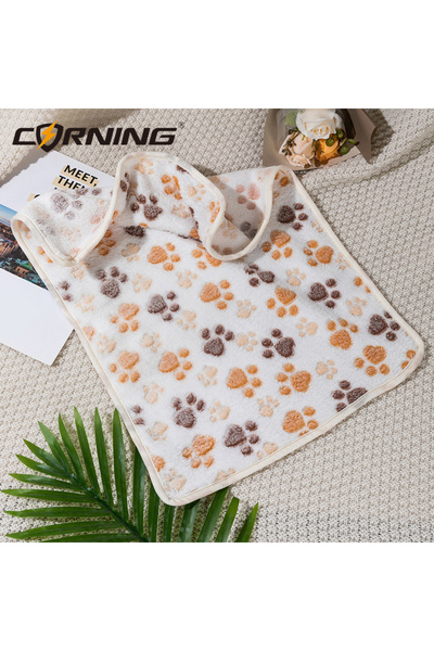 Choice بطانية بيضاء 40X60 سم للحيوانات الأليفة بطانية شتوية دافئة فائقة النعو...