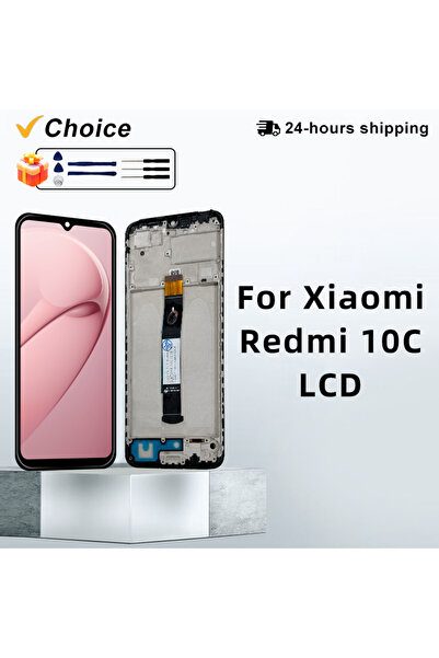 Choice1 Black With Frame 6.71" Choice For Redmi 10C LCD POCO C40 Display Touc...