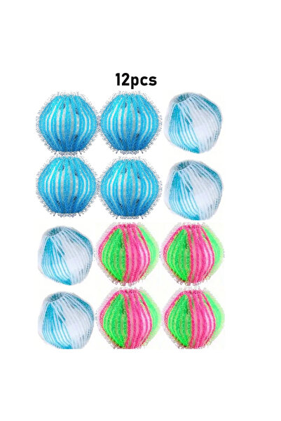 Choice 12pcs 12pcs Reusable Laundry Balls,Easy-Clean, Reusable Laundry Hair Catcher - Pet Fur & Fluff Remov