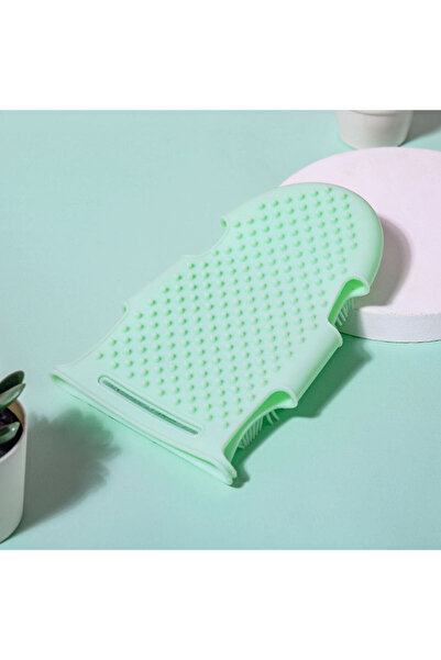 Choice1 فرشاة استحمام يابانية خضراء لطيفة مع قفازات تدليك سيليكون وإزالة الجل...