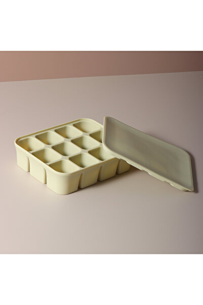 Choice 12 grid D green 12 Grid Food-Grade Silicone Baby Food Freezer Tray - E...