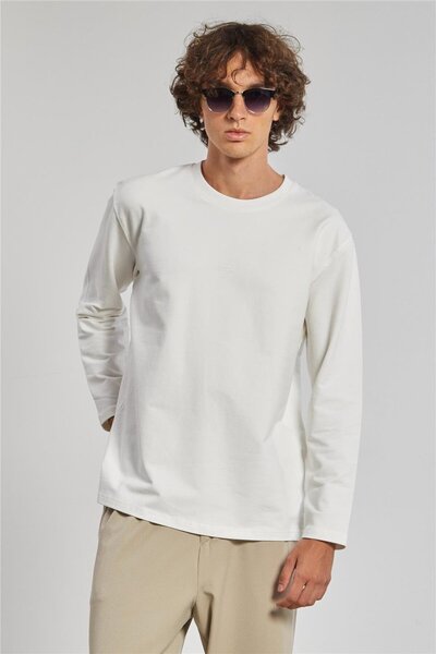 BARRELS AND OIL سويت شيرت رجالي برقبة دائرية - إكرو