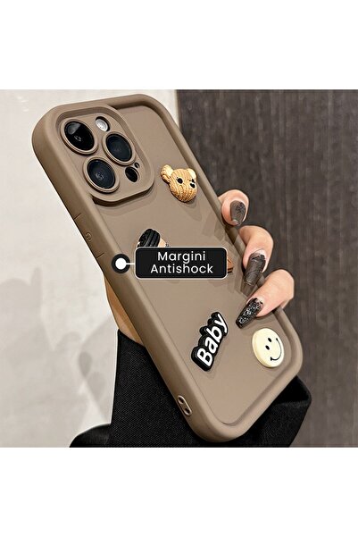 Flippy Προστατευτική θήκη Flippy για Apple iPhone 15 Pro Max 3D Bears, αντικραδασμική προστασία κάμερας, καφέ