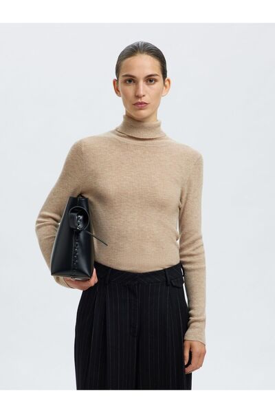 Selected Femme Rollkragenpullover Wollmix