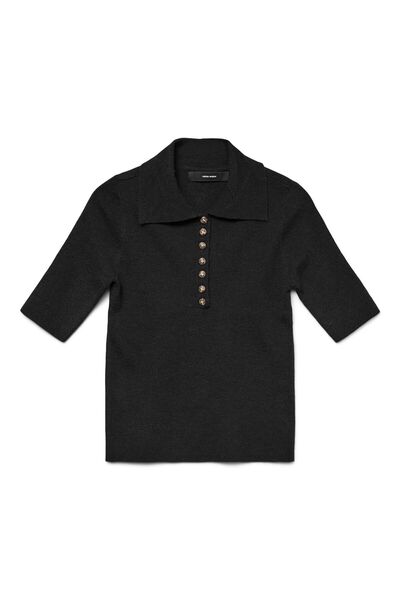 Vero Moda Strickpullover VMMARINA Gestricktes Poloshirt