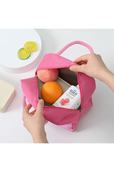 Flippy Geantă de prânz izolată cu modele animate 3D, model de iepure, roz