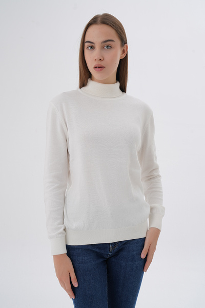 Trist Star Bluză tricotată pentru femei, 100% bumbac organic, cu gât scurt, t...