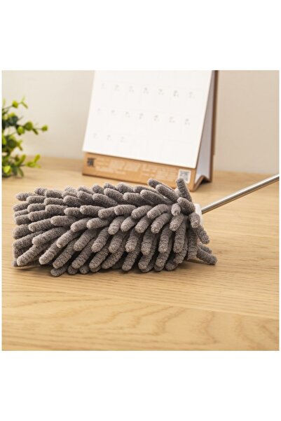 Flippy Microfiber Cleaning Mop, 2 Removable Heads, Extendable Handle, Gray