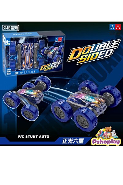 Pshoplay 360° Takla Atan Işıklı Şarjlı Akrobat RC Araba – Çift Taraflı Uzaktan Kumandalı Oyuncak