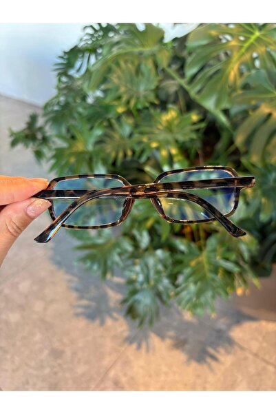 funeyes Miux Rectangular Leopard Patterned Blue Light Protection Glasses | 50 Ekartman