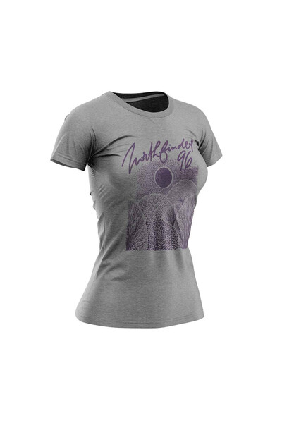 NORTHFINDER Women's active t-shirt with print from recycled fibres JAYLEEN grey