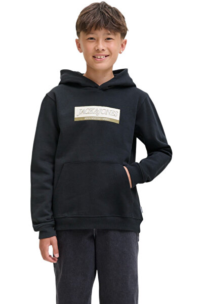 Jack & Jones Hanorac JACK & JONES Inwood Block Branding JNR - 12284098-Negru