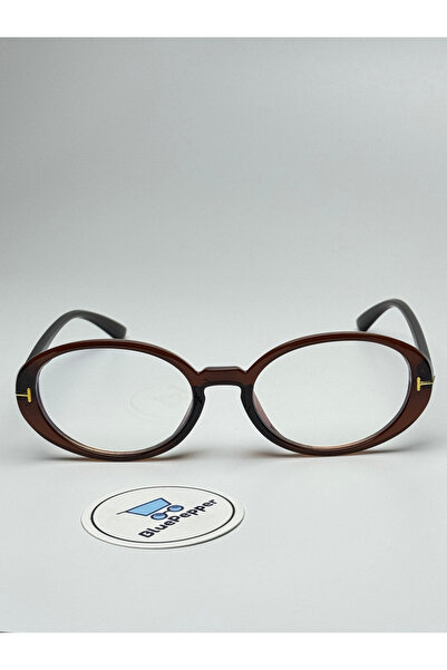 BluePepper نظارات Toms v3 Brown Oval مع فلتر للضوء الأزرق يمكنها تغيير النظار...