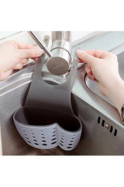 Flippy Βάση αποχέτευσης για σφουγγάρι κουζίνας και πανί πιάτων, Flippy, μπλε, ρυθμιζόμενο λουράκι, πλαστικό, 15x 5x 21cm