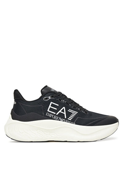 EA7 Men's Comfortable and High Sole Breathable Upper Surface White-Black Sneaker X8X245 Xk442-Mz210