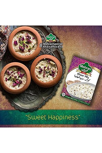 MEHRAN Kheer Mix 180 g Traditional Rice Dessert Mix with Real Milk Sugar Rice and Natural Flavor