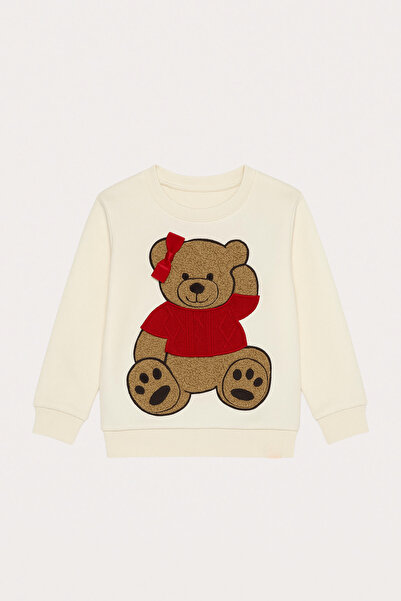 Katia&Bony Kadın Teddy Sweatshirt Pijama Üstü Ekru