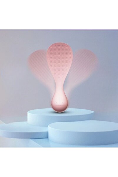Flippy Heat-Resistant Rice Spoon, Pink, with Non-Slip Base, Perfect for Cooking and Serving