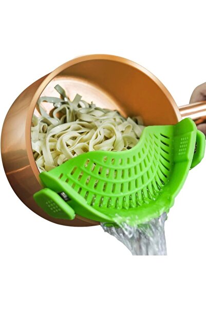 Flippy Silicone Kitchen Strainer - Heat-Resistant, Universal, 23x12.5x6.7 cm, Green