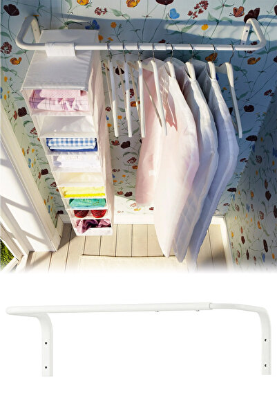 Binbirreyon Duvar Askılık Genişliği Ayarlanabilir Metal Askı Borusu 60-90cm D...