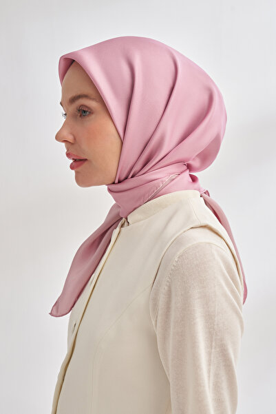 ARMANDA PREMIUM TWILL İPEK EŞARP - KOYU PUDRA