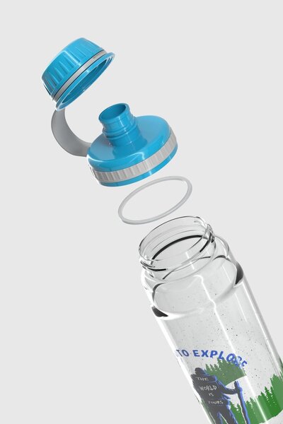 Renga Ege Begin Pattern 800 ml Tritan Flask 912069 Blue