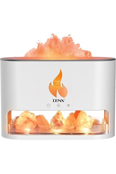 Generic Dinx Flame Diffuser, DX2510 Humidifier with Himalayan Salt, 250ml Electric Flame Aroma Diffuser