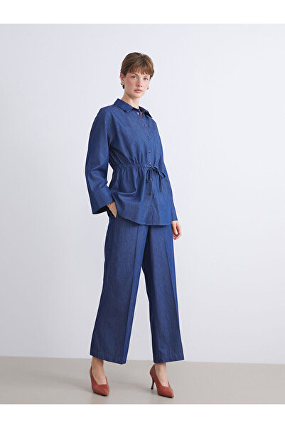 LC Waikiki Boyfriend Women's Jean Trousers with Elastic Waist