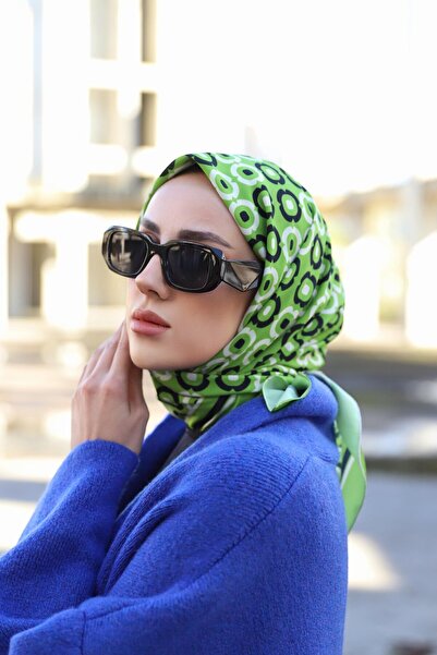 KUQOS وشاح لانتانا منقوش