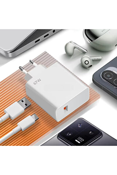 PriStyle Set Incarcator 67W si cablu USB-C la USB-A pentru Telefoane cu mufa USB-C Android si Apple iPhone 15