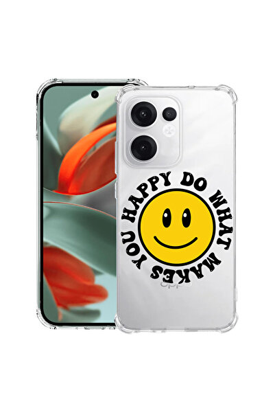bestcase Husă antișoc pentru OPPO Reno 14 F / FS cu design Happy Smiley, 2052058 AS 1813