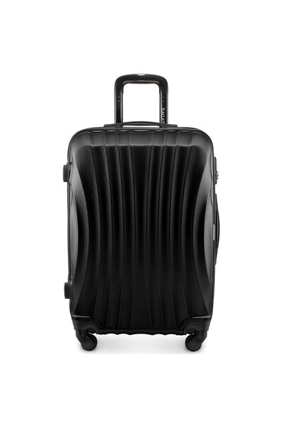 zagatto Medium Trolley 60L, Black, 65x42x26 cm, Telescopic Aluminum Handle, 4 Wheels, Side Feet, ZG505
