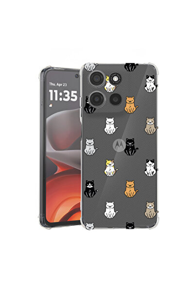 bestcase Husă antișoc pentru Motorola Edge 60 Pro cu model pisică, 2052054 AS...