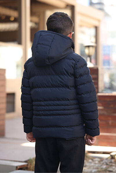 Boymen Dětský kabát Silný voděodolný dětský kabát s kapucí péřový kabát Premium Coat