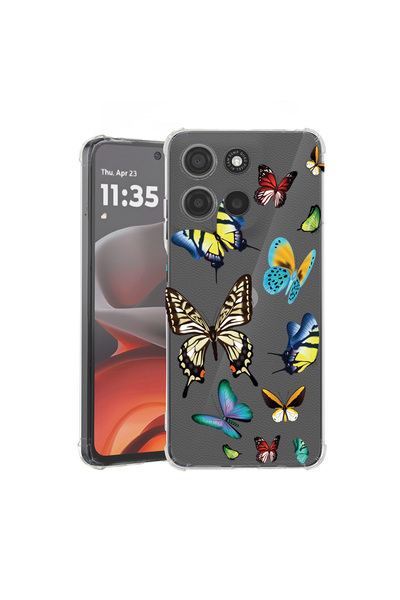 bestcase Husă antișoc pentru Motorola Moto G56 cu design frumos cu fluturi co...