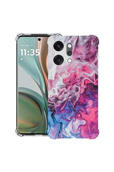 bestcase Удароустойчив гръб за OPPO Reno 14 5G с дизайн мраморно розово и син...