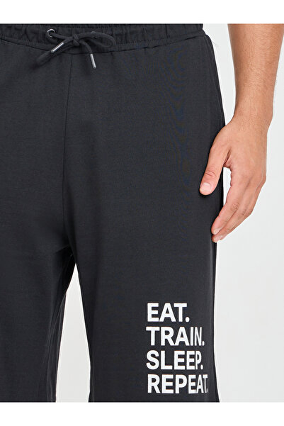 Styli Eco Earth Slogan Printed Oversized Athleisure Terry Shorts
