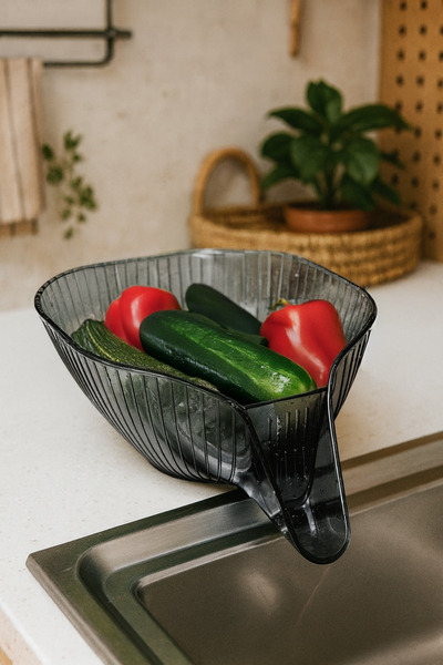 Kitchen Life Wide Mouth Sink Strainer – Practical Pasta & Vegetable Strainer
