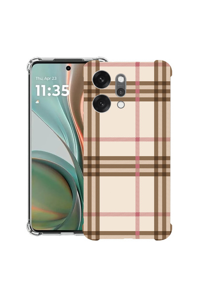 bestcase Husă antișoc pentru OPPO Reno 14 5G cu design în carouri, 2052057 AS...