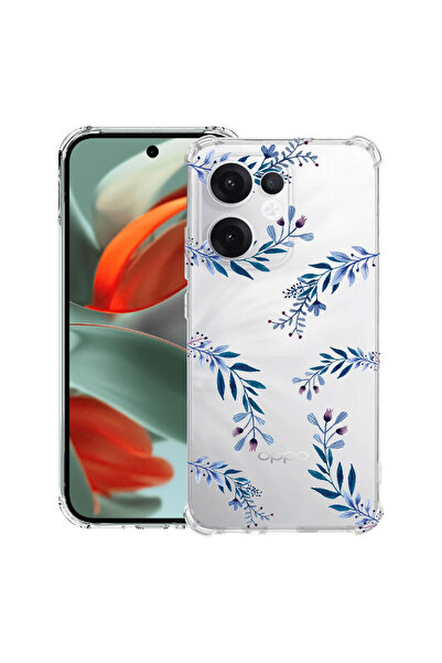 bestcase Carcasă antișoc compatibilă cu Oppo Reno15, model Flori albastre