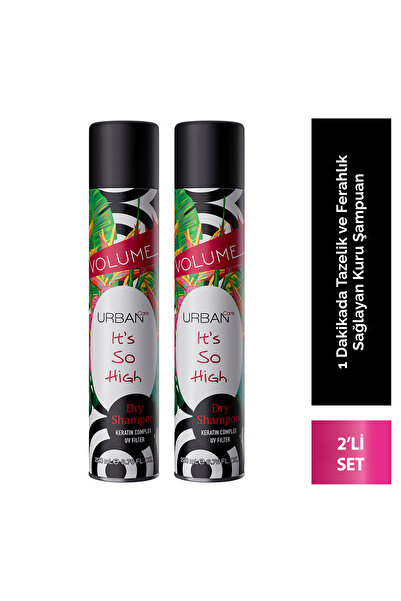 Urban Care Tropik Kokulu Hacimlendirici Kuru Şampuan Seti 2x200ml- Vegan - Uv Korumalı