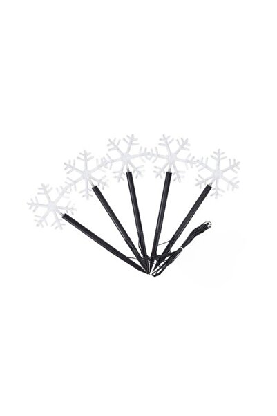 Flippy Set of 5 Outdoor Battery LED Lamps Snowflake 35.5 cm Warm White