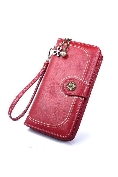PriStyle Premium Women's Wallet, 15 Card Slots, Cash and Coin Compartment, with Zipper and Snap Closure, Very